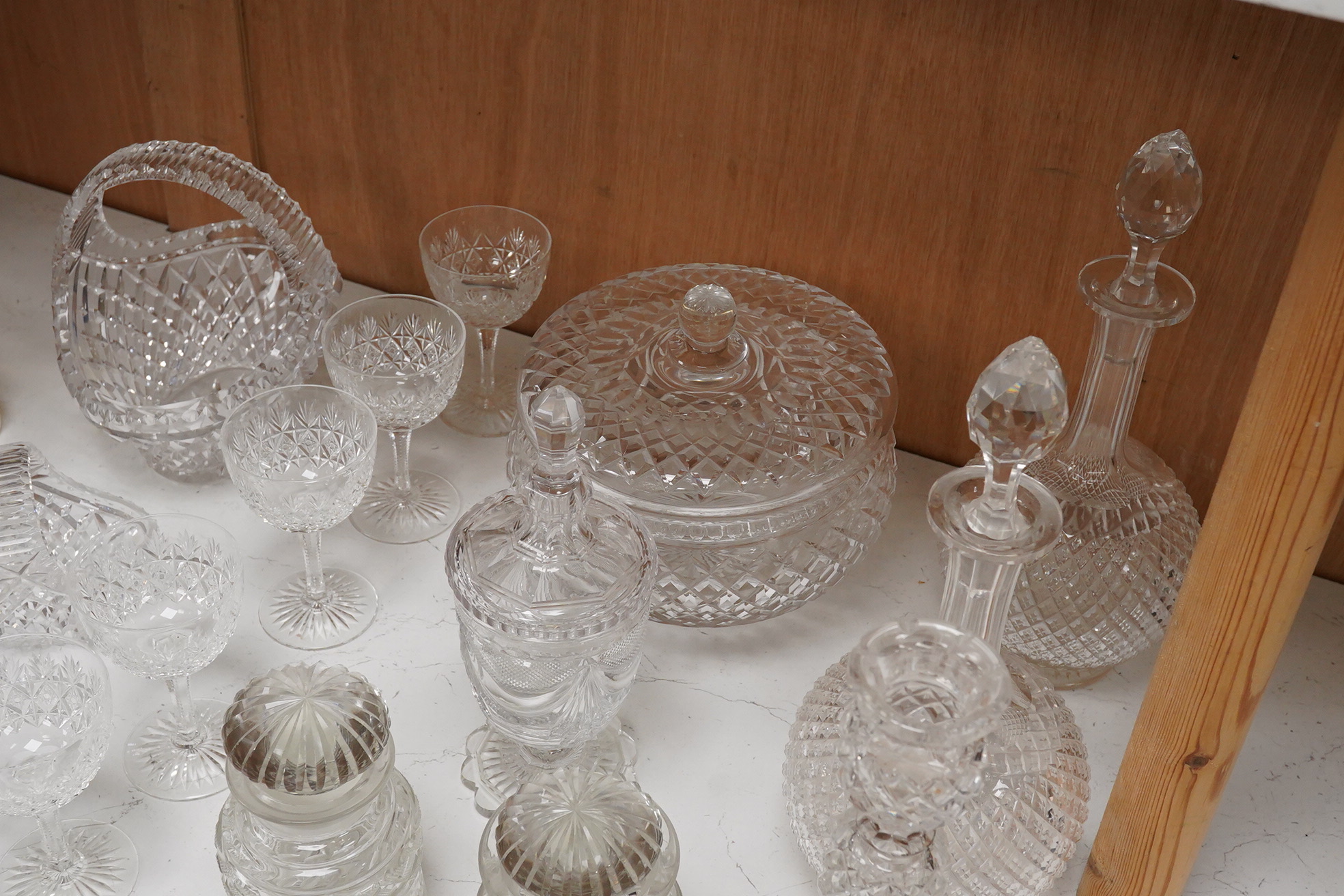 A collection of Victorian and later cut glass